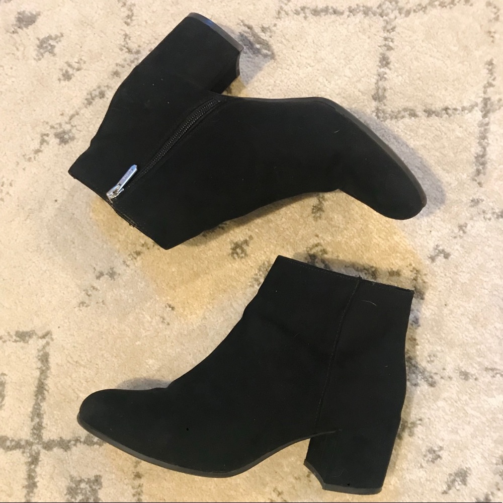 Black Suede Booties